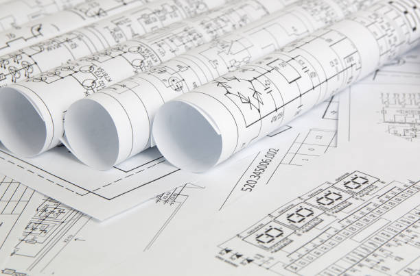 Drawing plans for building construction
