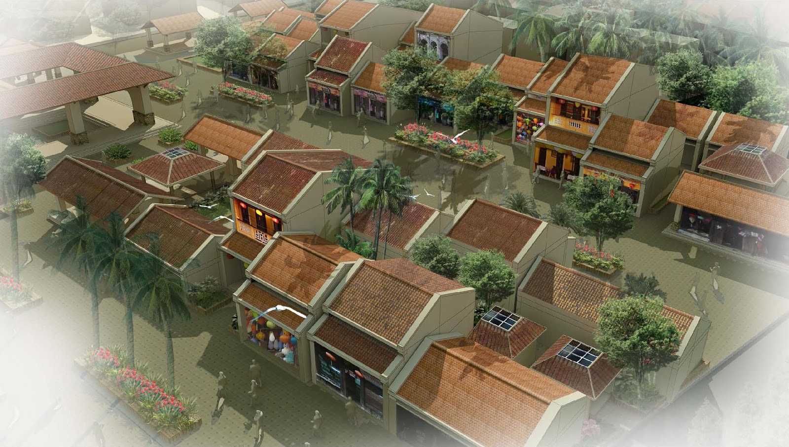 Hình ảnh toàn cảnh khu phố khách sạn homestay