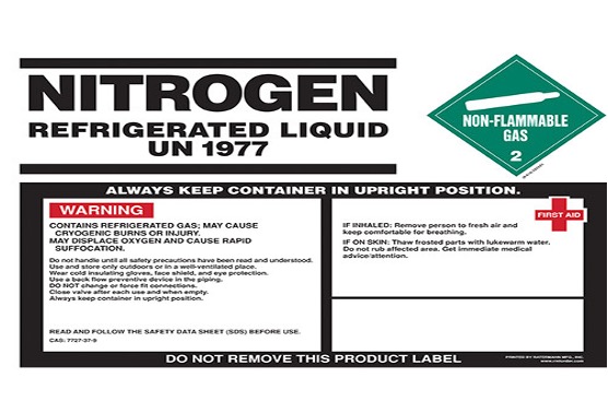 Liquid cylinder label