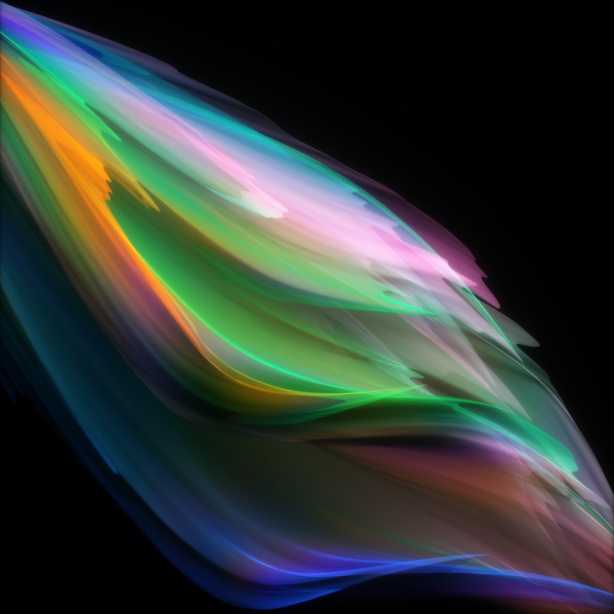 3D abstract CGI delicate energetic flow Render smooth