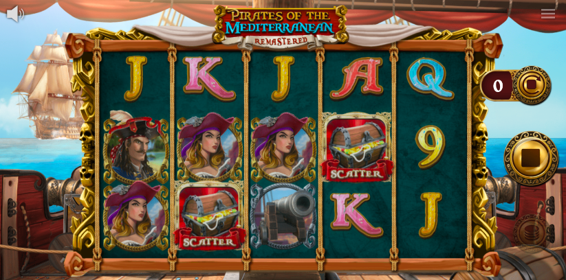 Pirates of the Mediterranean Remastered slot gameplay