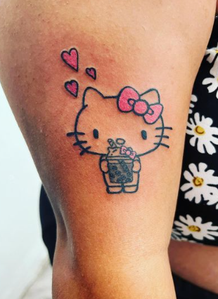 Minimal Hello Kitty Tattoos