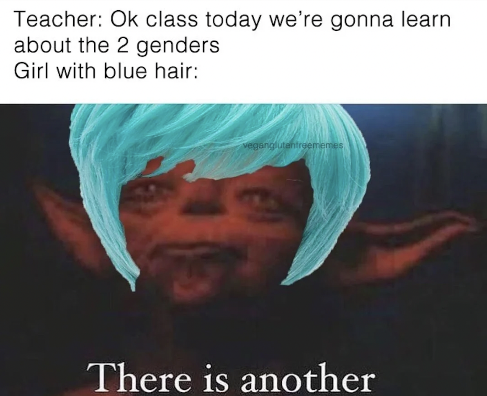 roast someone with blue hair