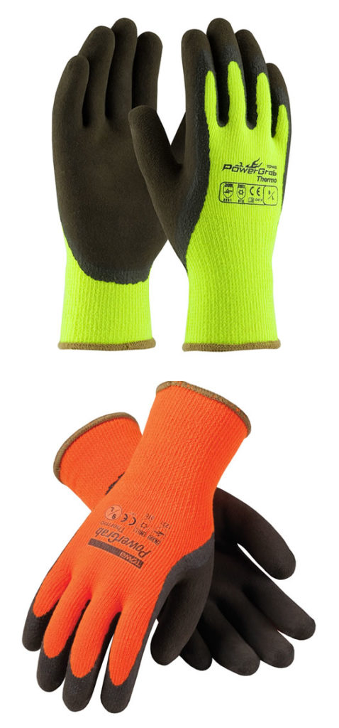 PowerGrab™ Thermo Hi-Vis Seamless Knit Gloves with Latex MicroFinish Grip