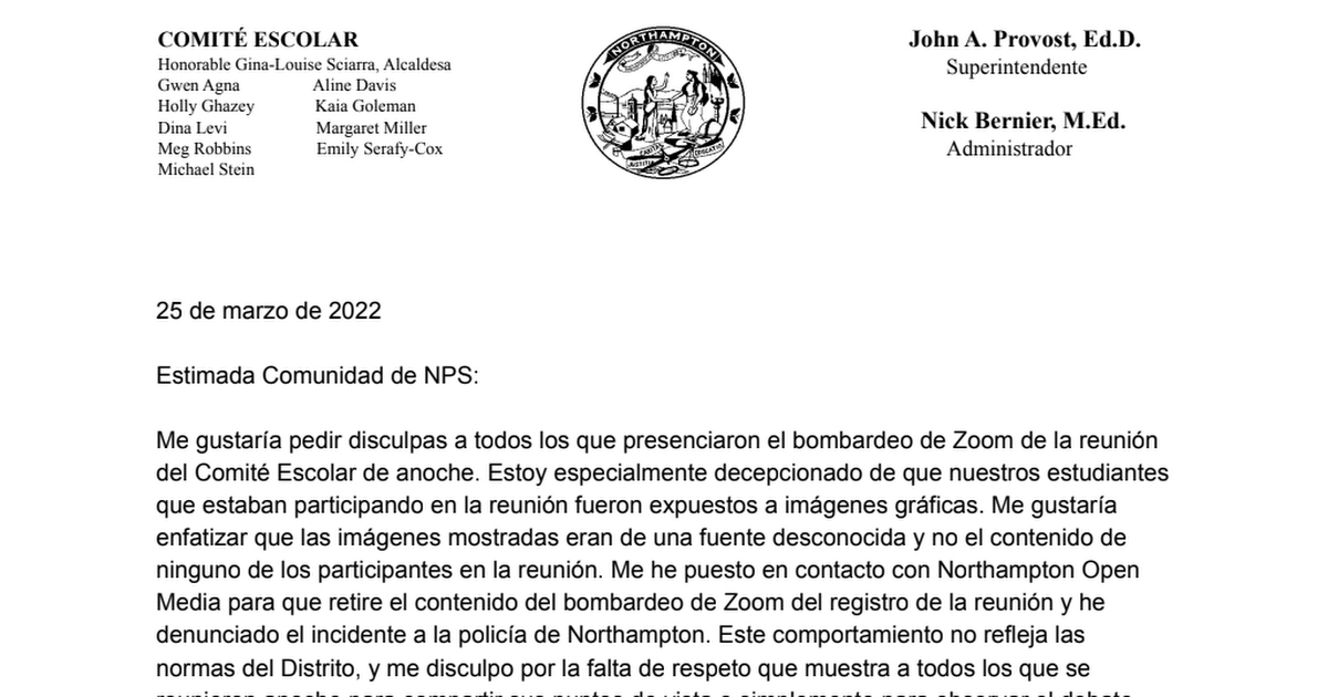 Spanish Statement about Zoom Bombing.3.25.22.pdf