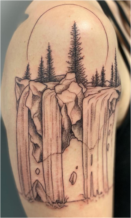 Waterfall Shower Tattoo