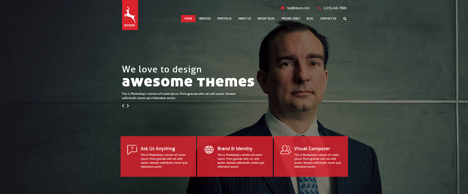 Doors - Responsive, Parallax, One Page WP Theme