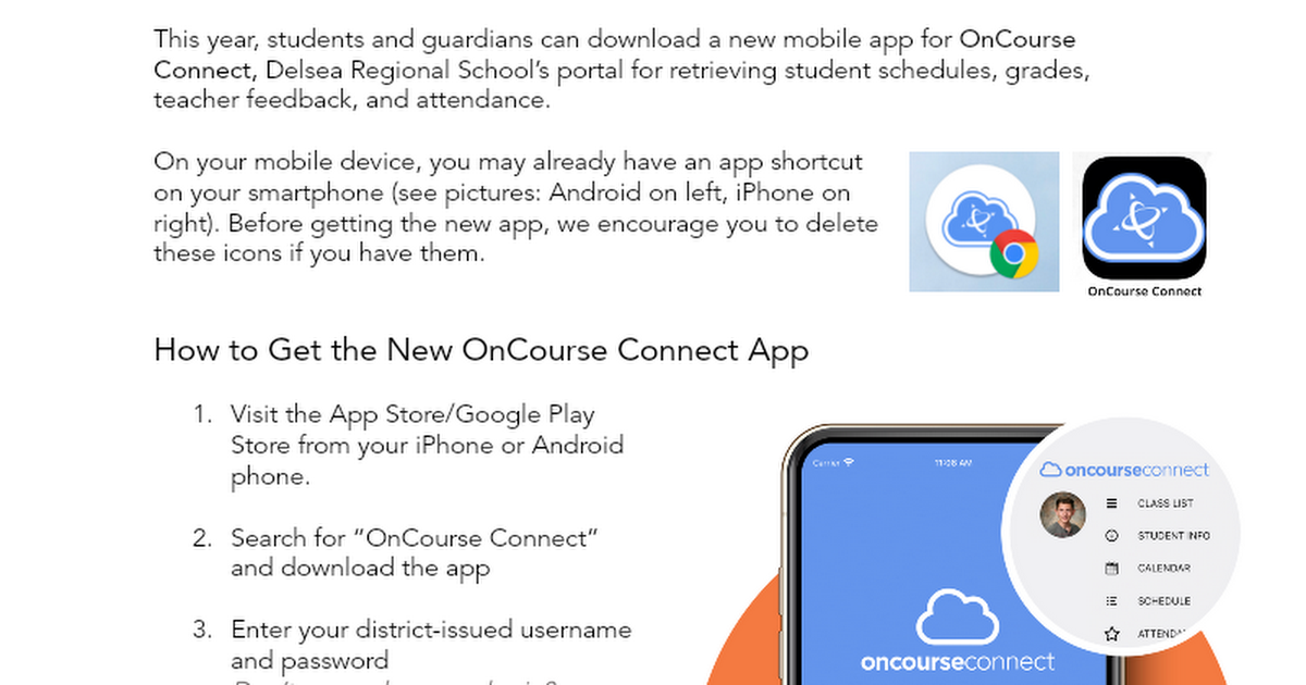 OnCourse Connect Mobile App Letter to Go Home - ENGLISH & SPANISH (1).docx