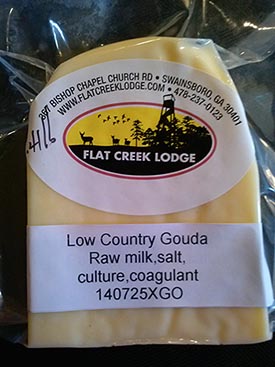 Low Country Gouda, Raw Milk Cheese