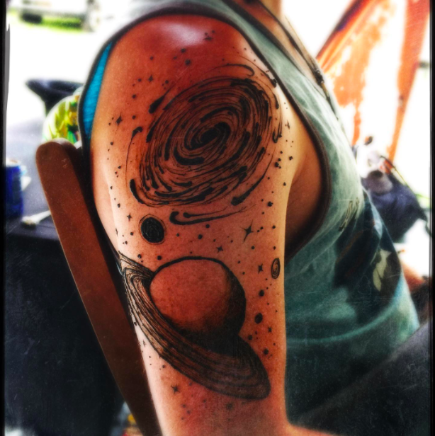 Planets Henna Tattoo