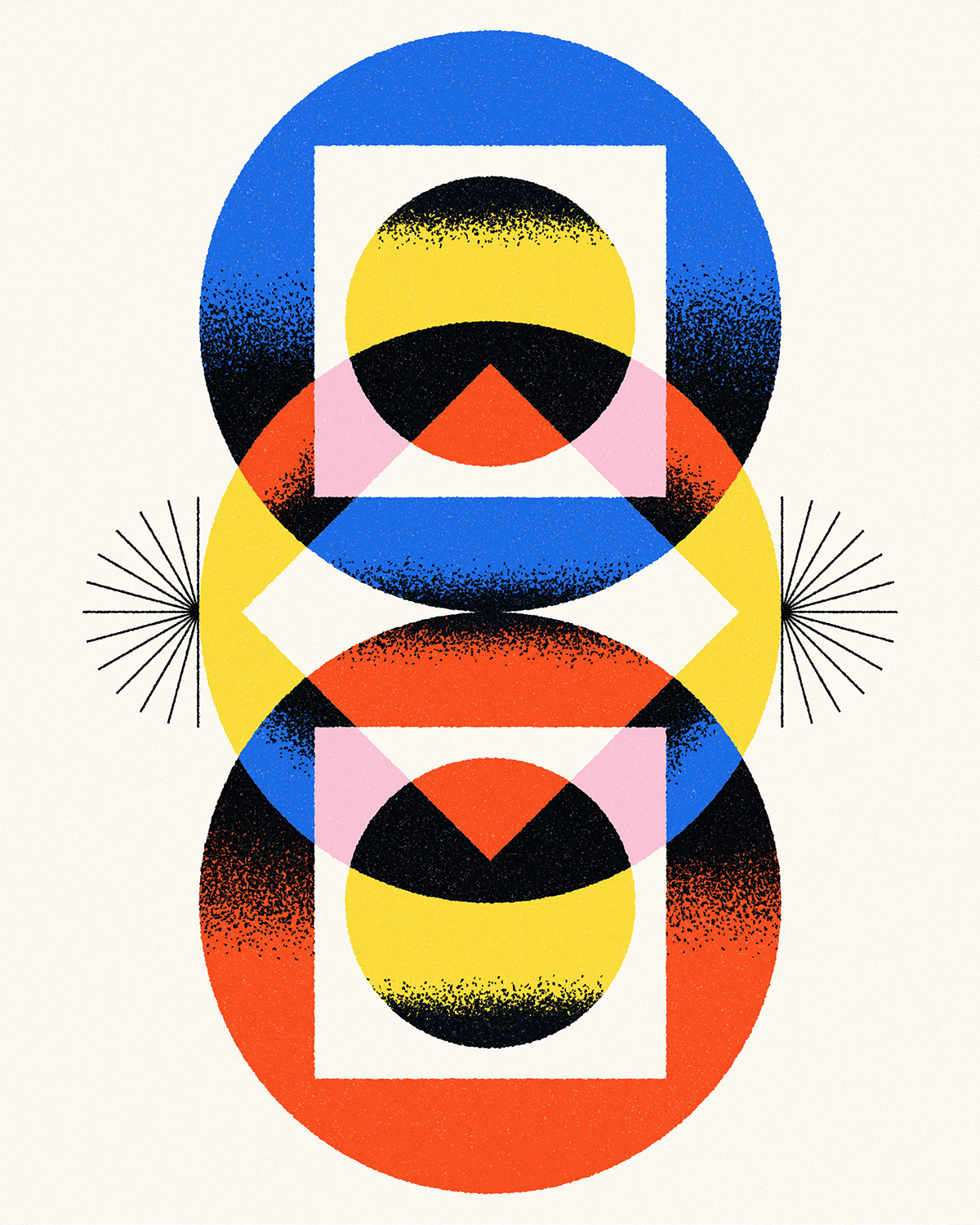 abstract bauhaus Brand Design flat illustration geometric geometry gradient pattern shapes texture