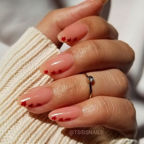 French Manicure with Stars