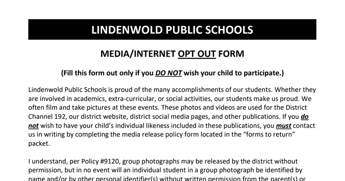 Internet and media release form.pdf