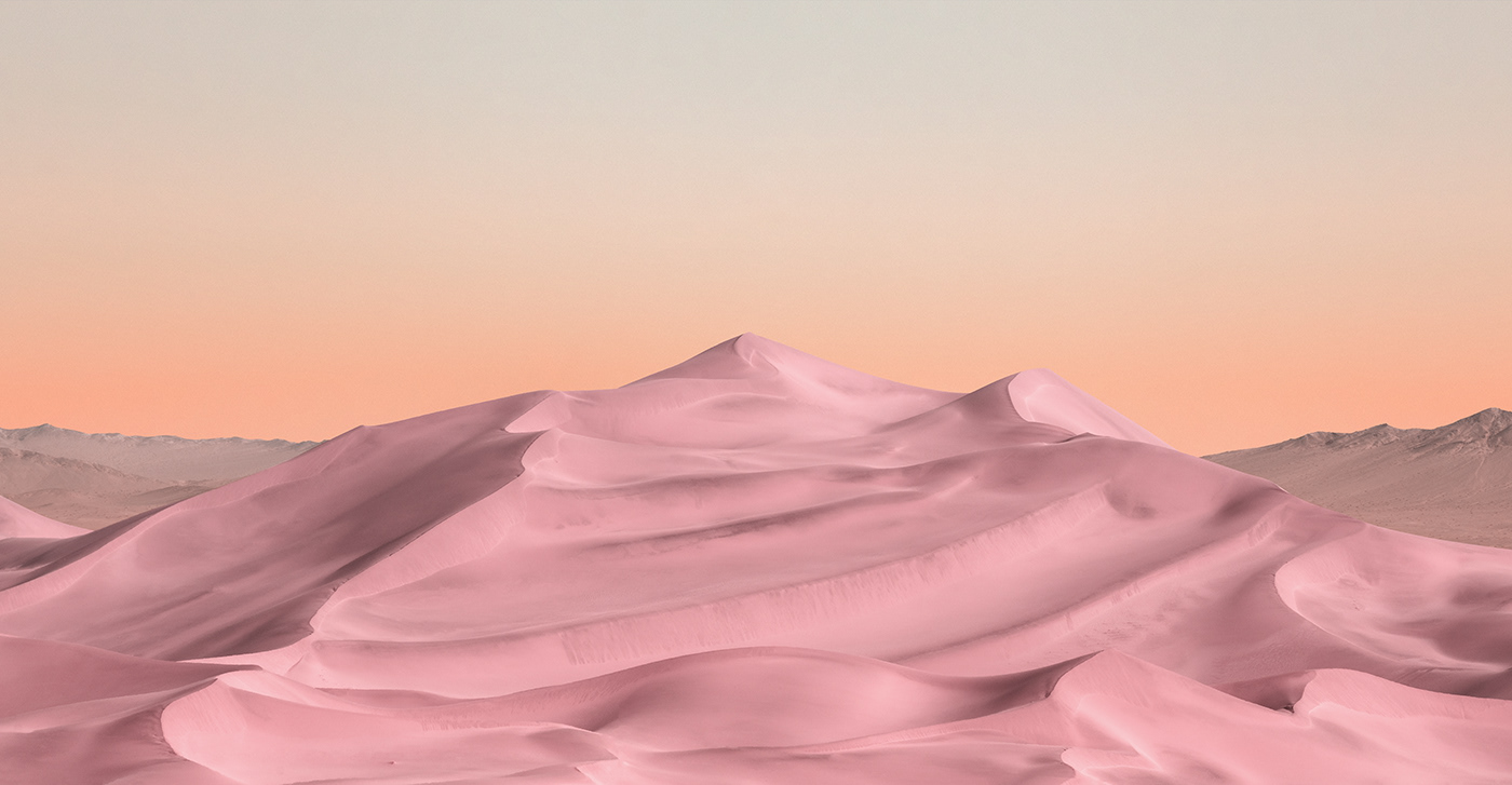 desert Jonas daley Magic Reality pink desert sand hill wallpaper 壁纸  粉色沙漠 魔幻现实 鸣沙山