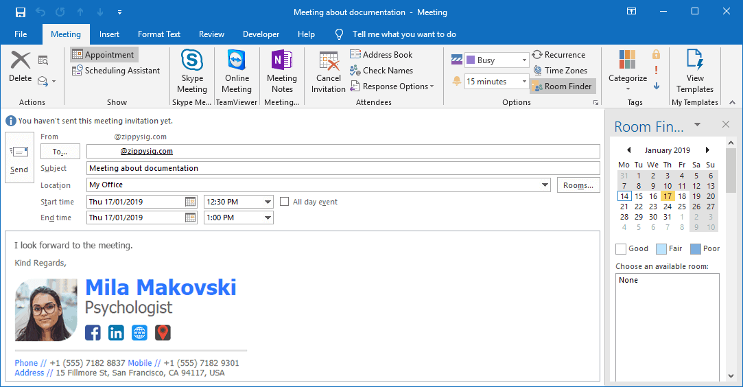 How to change signature in outlook