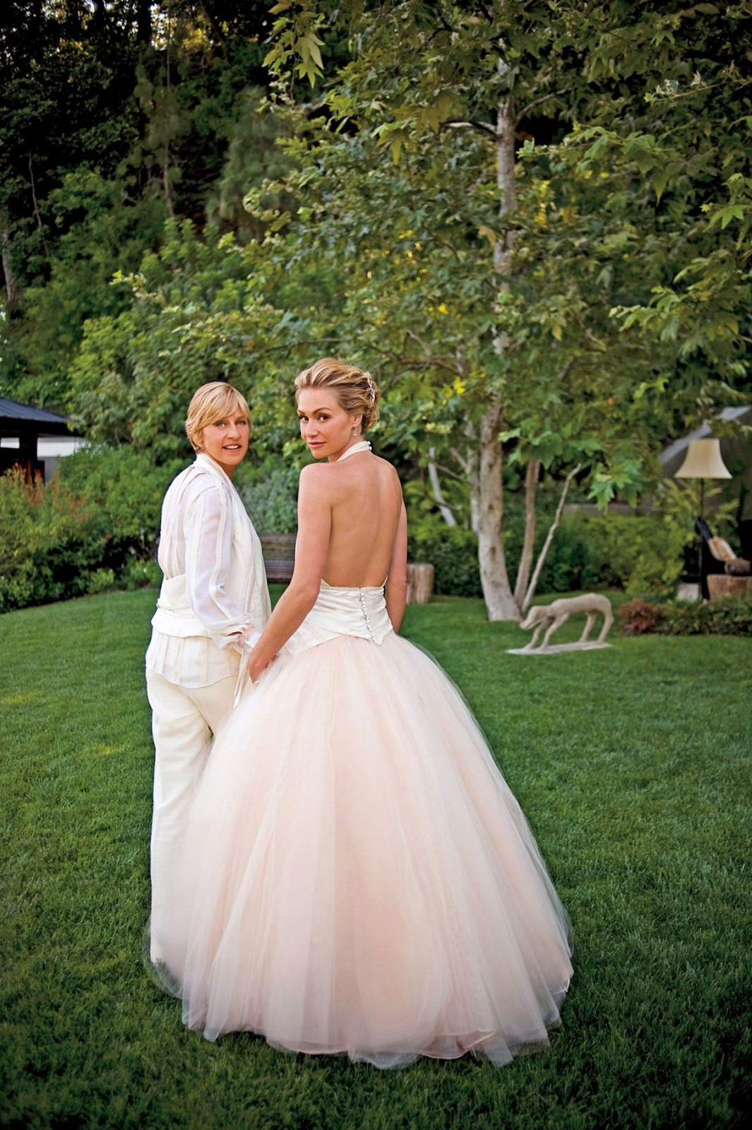 Ellen DeGeneres and Portia de Rossi sophisticated celebrity weddings.