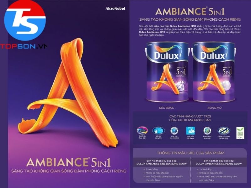 Sang trọng, đẳng cấp hơn cùng sơn Dulux 5in1