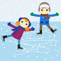 Стокові векторні зображення Хлопчик і дівчинка катання на ковзанах |  Depositphotos®