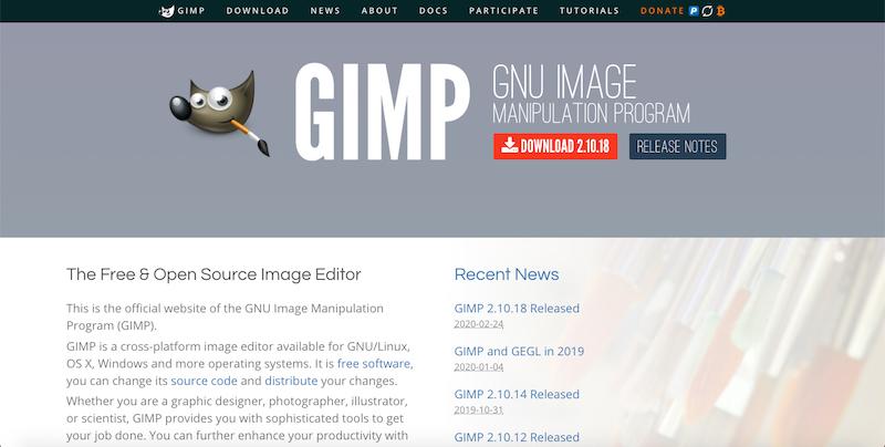 Programme de manipulation d'images (GIMP)