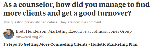 marketing your counseling practice