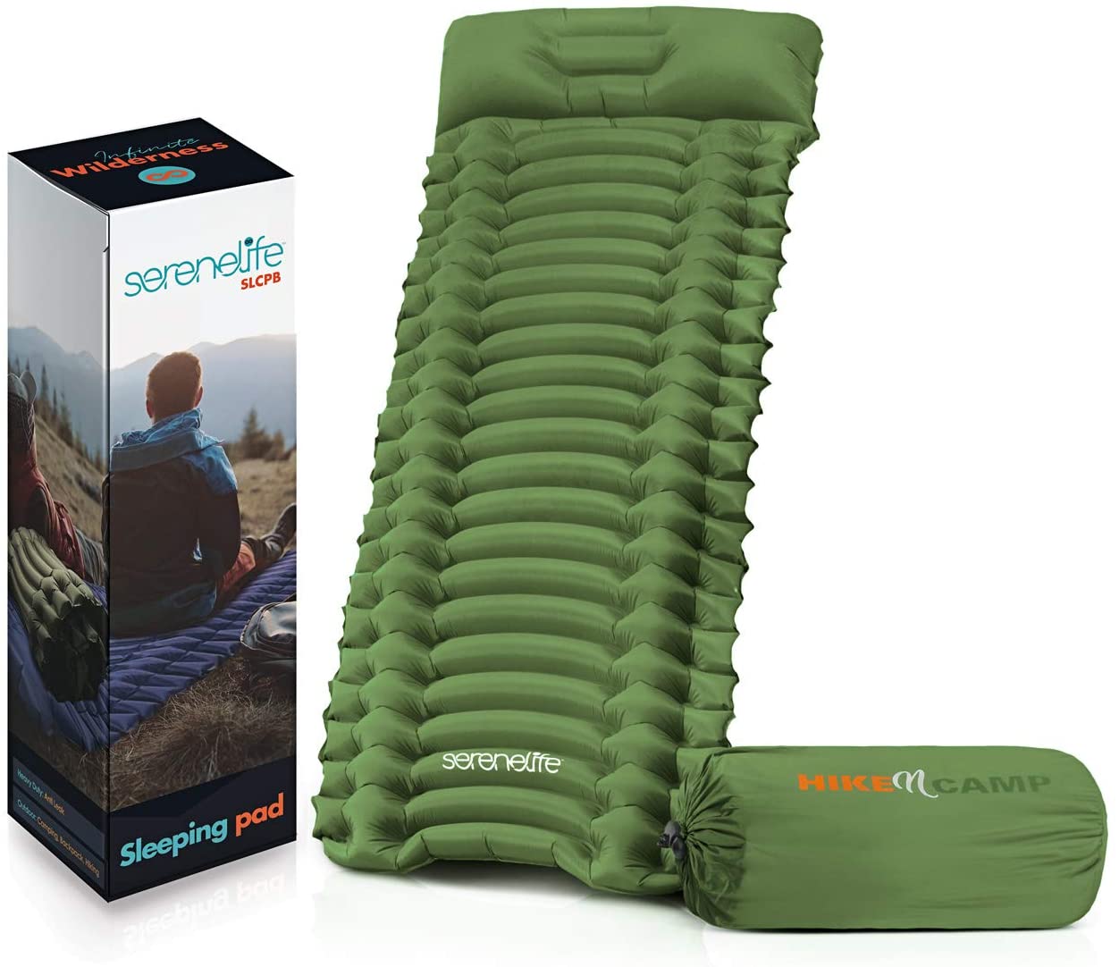 This air mattress is self-inflating, lightweight, waterproof, and rolls up into a compact carry bag for extra portability, making it perfect for backpacking.