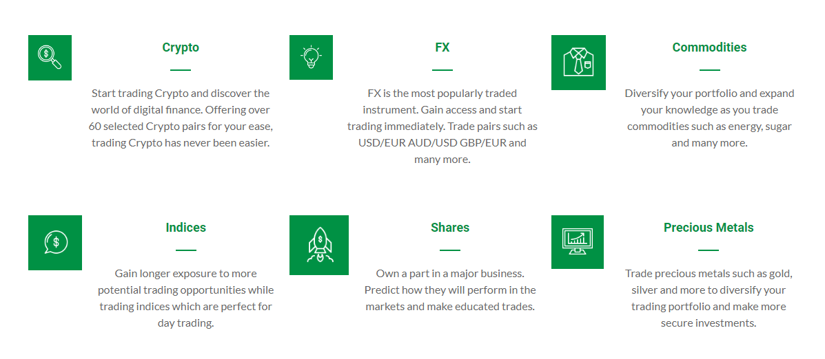 Universy Invest trading products