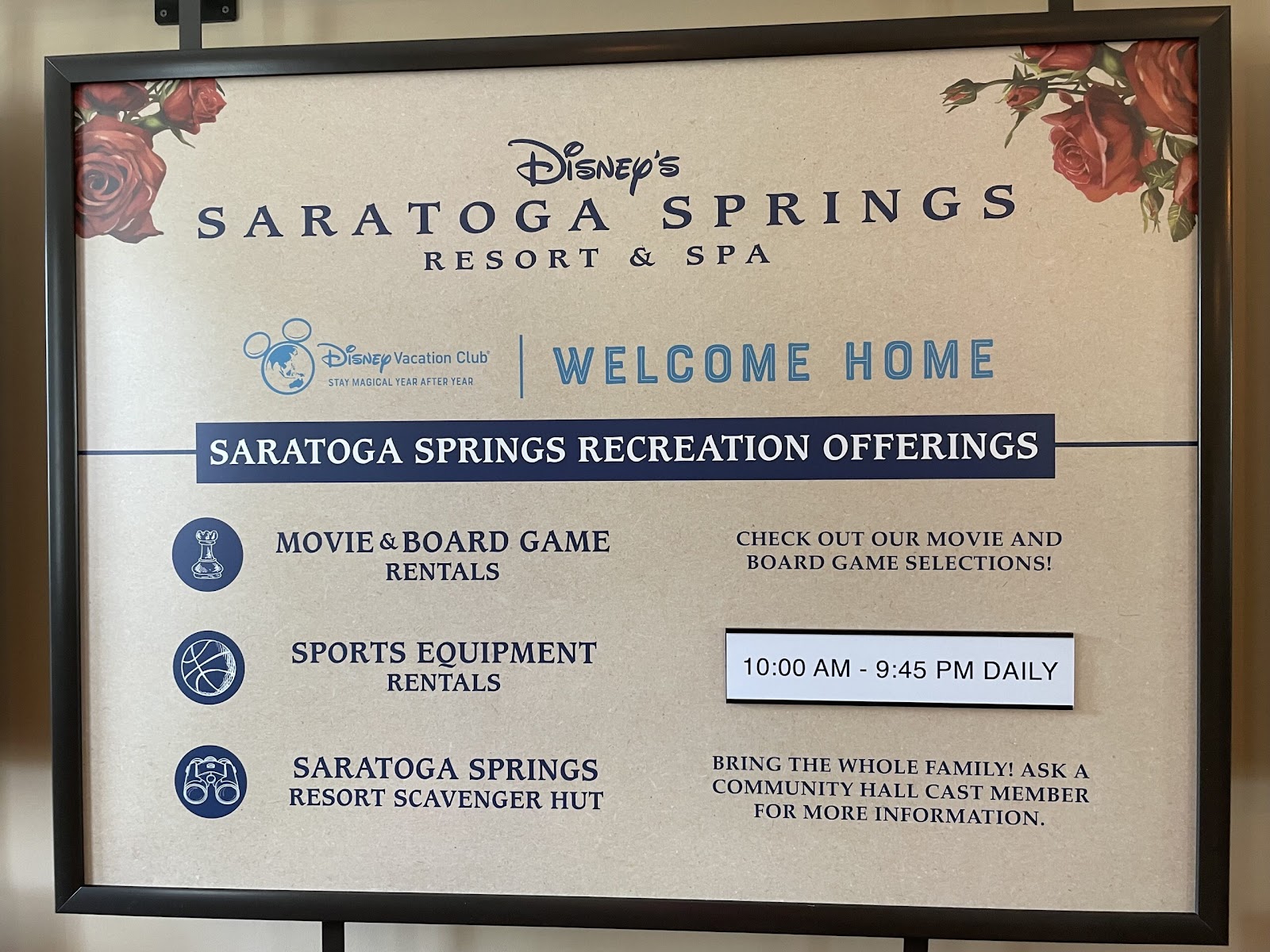 saratoga springs disney activities