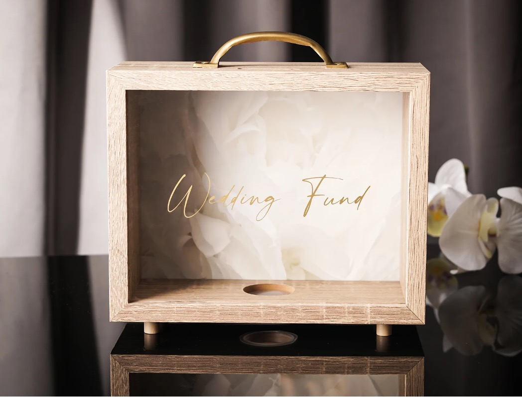 modern wedding fund box photo