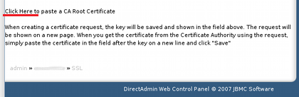 نصب گواهینامه امنیتی ssl در دایرکت ادمین
