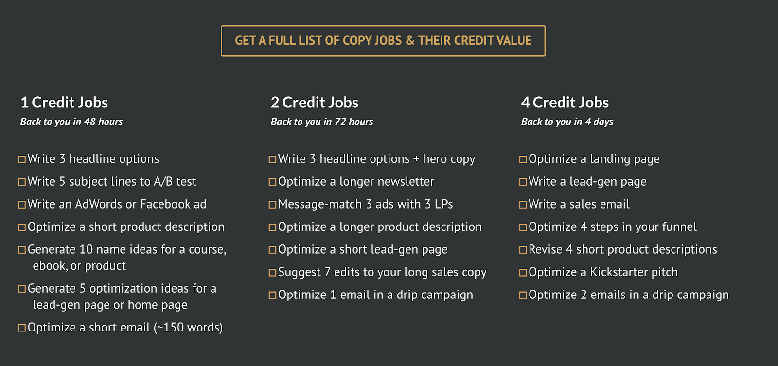 Secondary pricing for freelancers