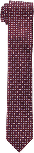 Tommy Hilfiger Men's Core Neat II Tie, burgundy, Slim