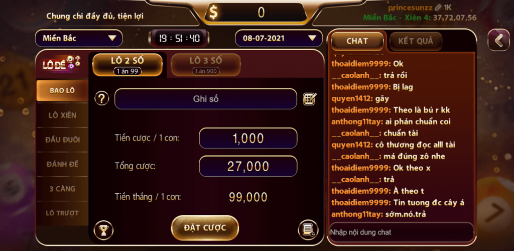 Thế giới lô đề của cổng game hot