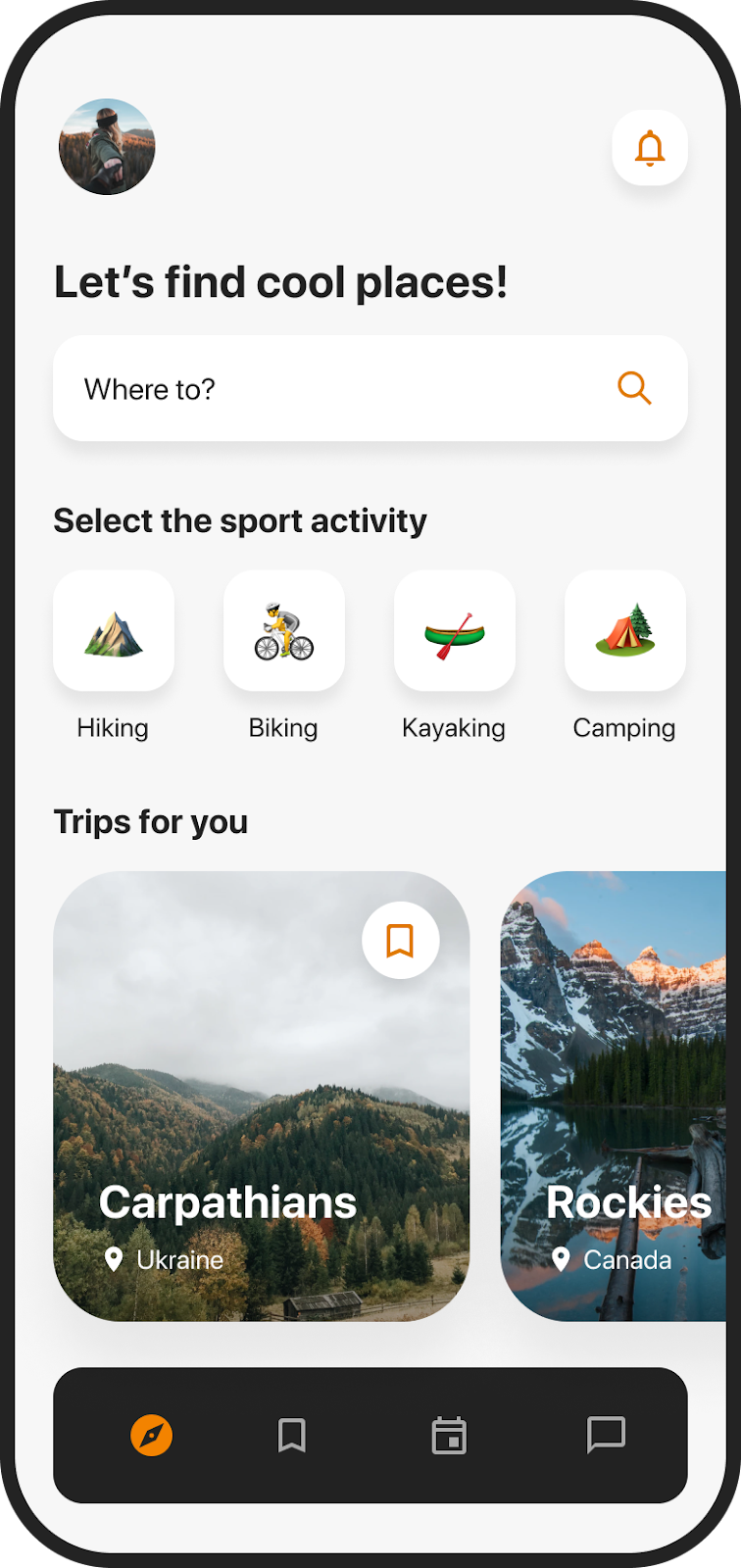 travel app example