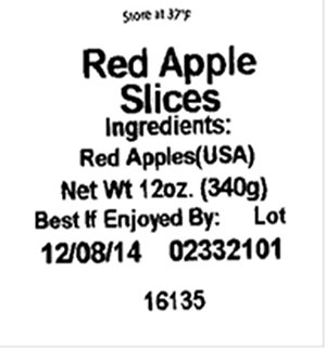 Label, Red Apple Slices, 12 oz.