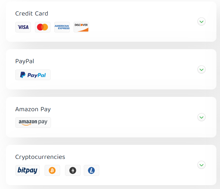 Private Internet Access Payment methods