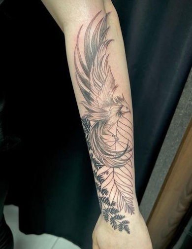 Phoenix And Fern Tattoo 