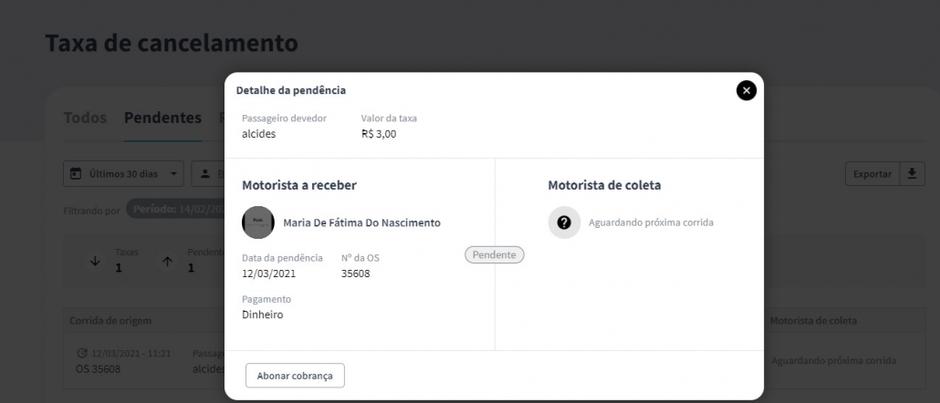 Taxa de cancelamento na Machine