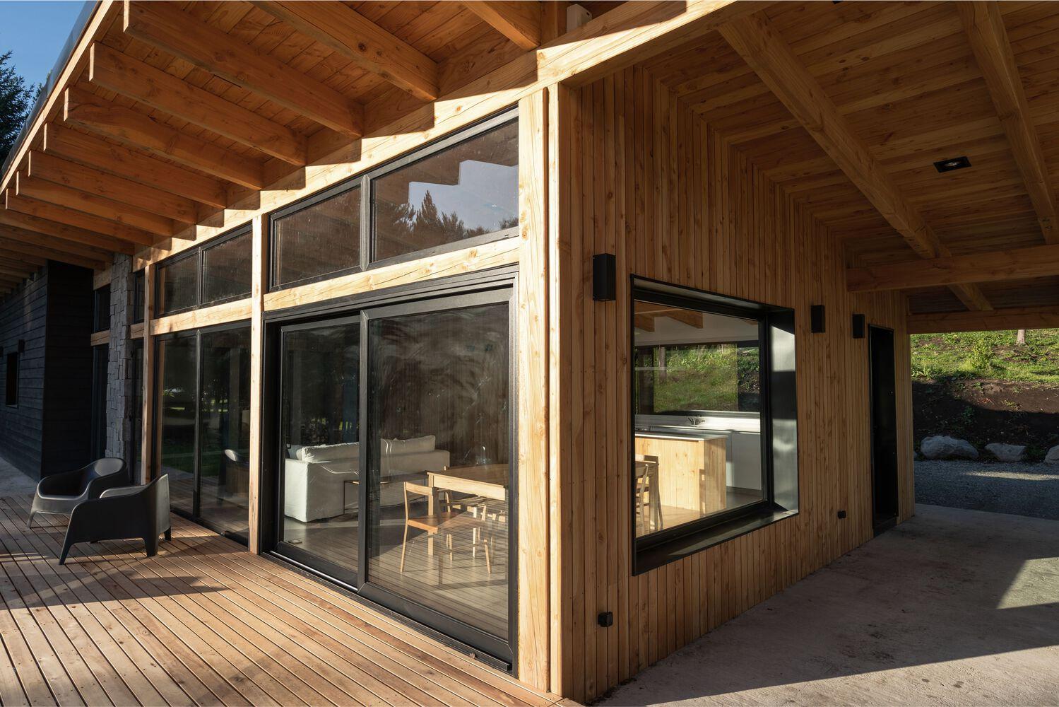 Modern Wood & Stone House Exterior