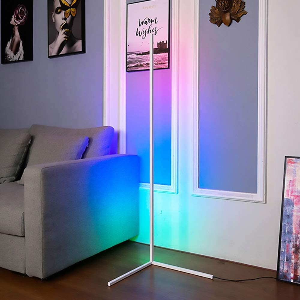 Tacahe Corner Floor Lamp - RGB Color Changing Mood Lighting 