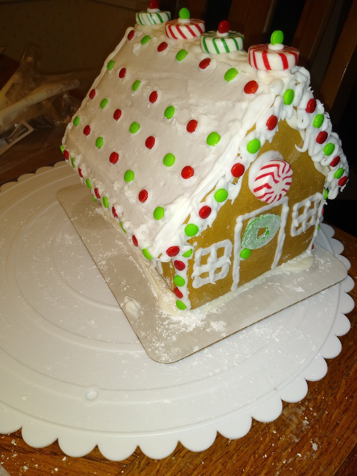 decorated gingerbread house
