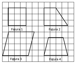 O trapézio é um quadrilátero que apresenta apenas um par de lados paralelos. Na malha acima, há dois trapézios que estão representados pelas figuras: