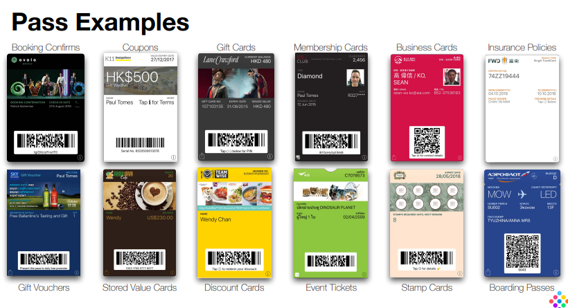 examples of digital passes