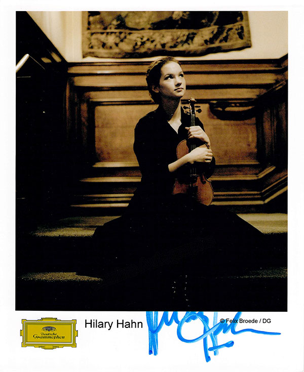 Hilary Hahn signed promo photo