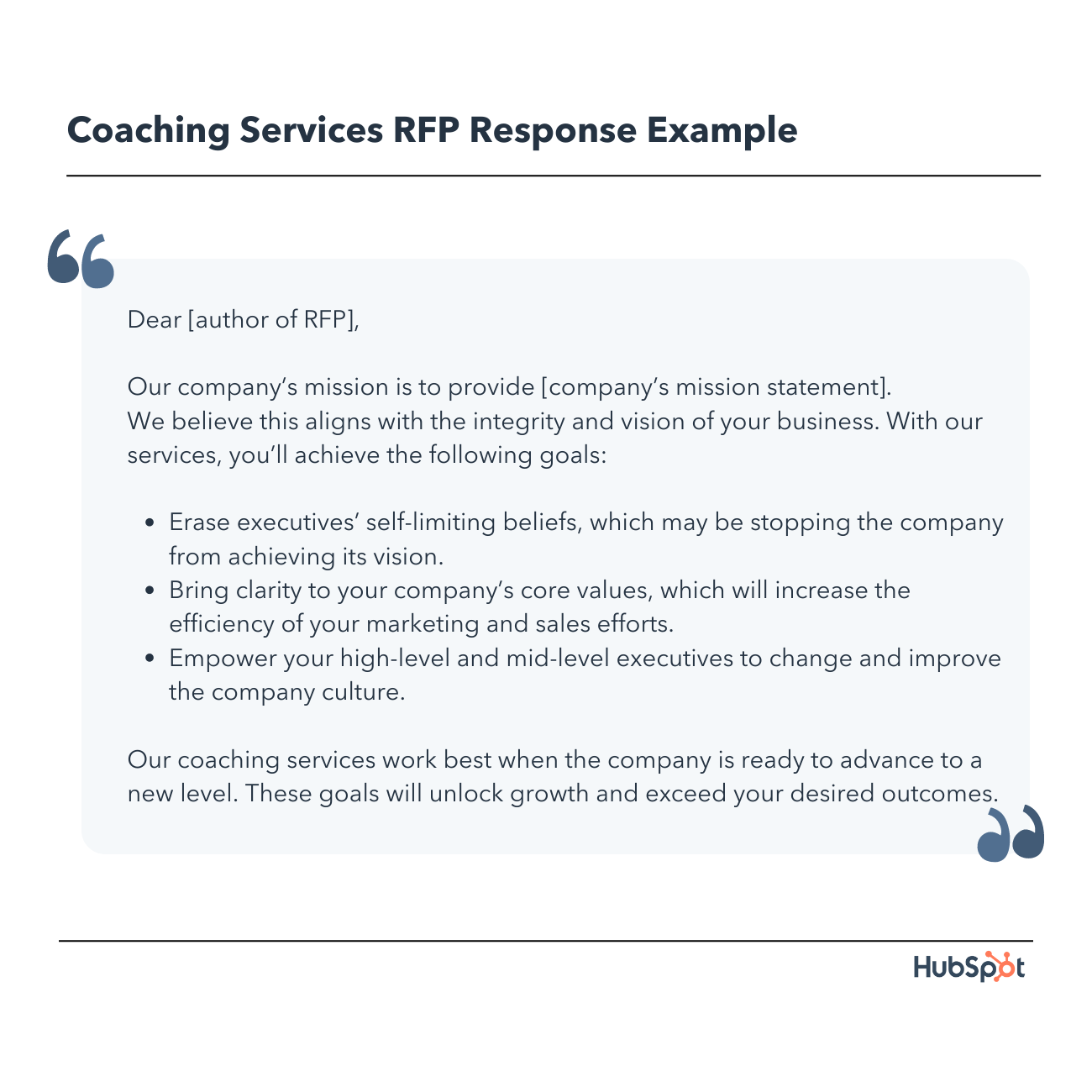 Coaching Services RFP Response