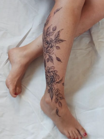 Delicate Chrysanthemum Tattoo