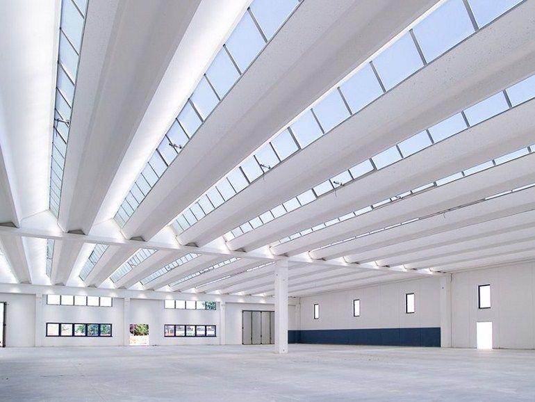 Precast reinforced concrete roof COPERTURA Z-SHED by ZANON PREFABBRICATI |  Architecture d'usine, Toit en verre, Béton armé
