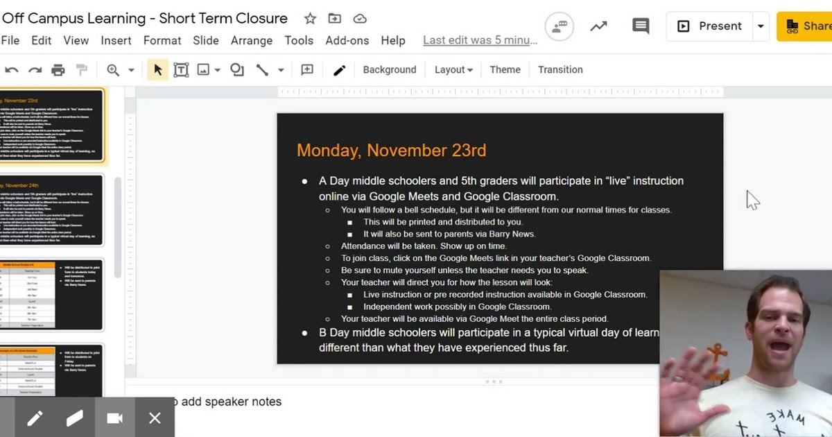 Off Campus Learning - Short Term Closure - Google Slides.webm