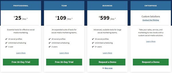 Hootsuite pricing