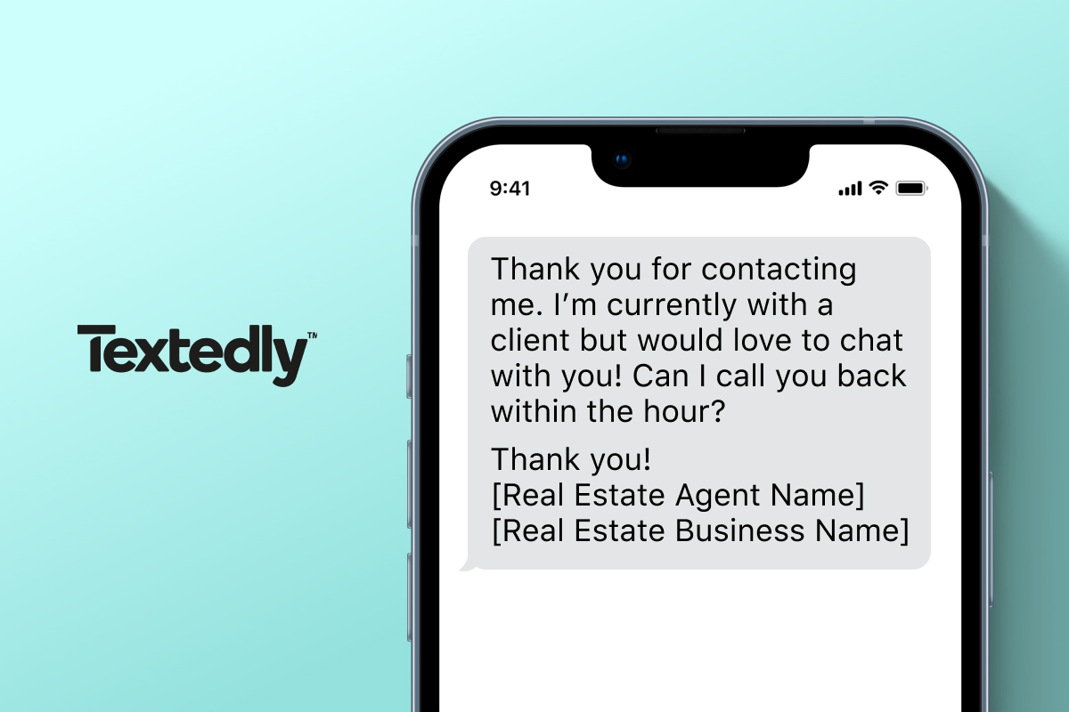 real estate text message template with an auto reply text script