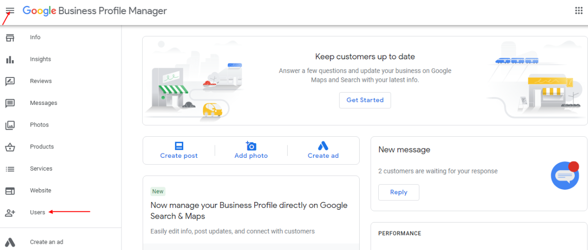 google my business user roles